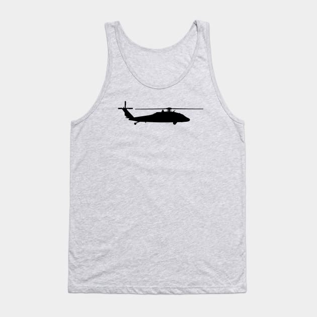 Sikorsky UH-60 Black Hawk - Utility Tactical Transport Helicopter Tank Top by Vidision Avgeek